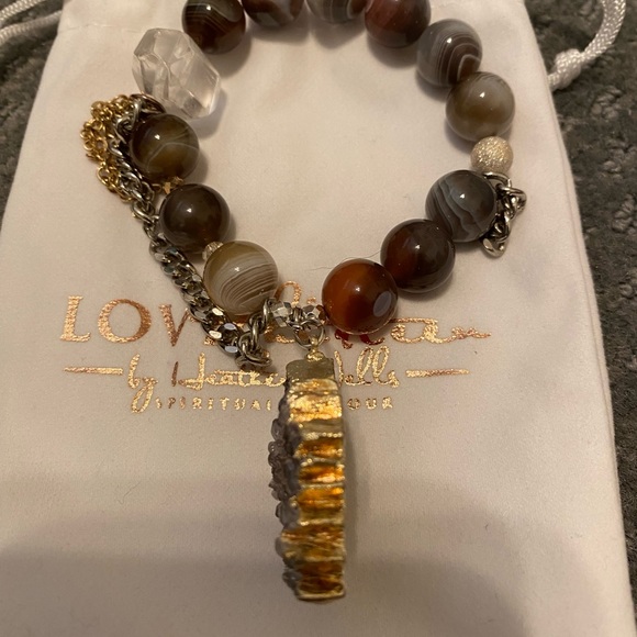 Love thirteen Bracelet with purple crystal unicorn - Picture 6 of 6